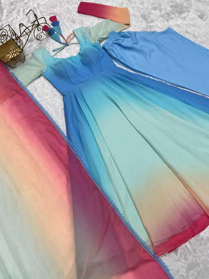 MULTI COLORFULL ANARKALI