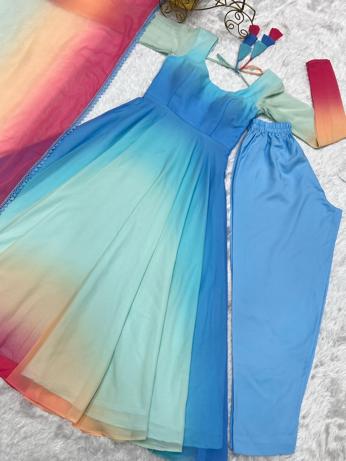 MULTI COLORFULL ANARKALI