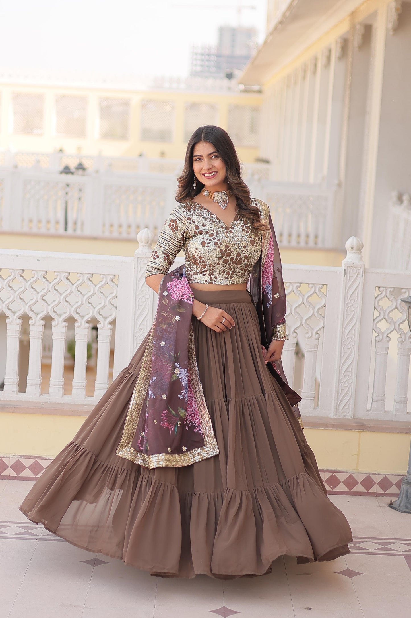 FANCY PARTY  WEAR LEHENGA