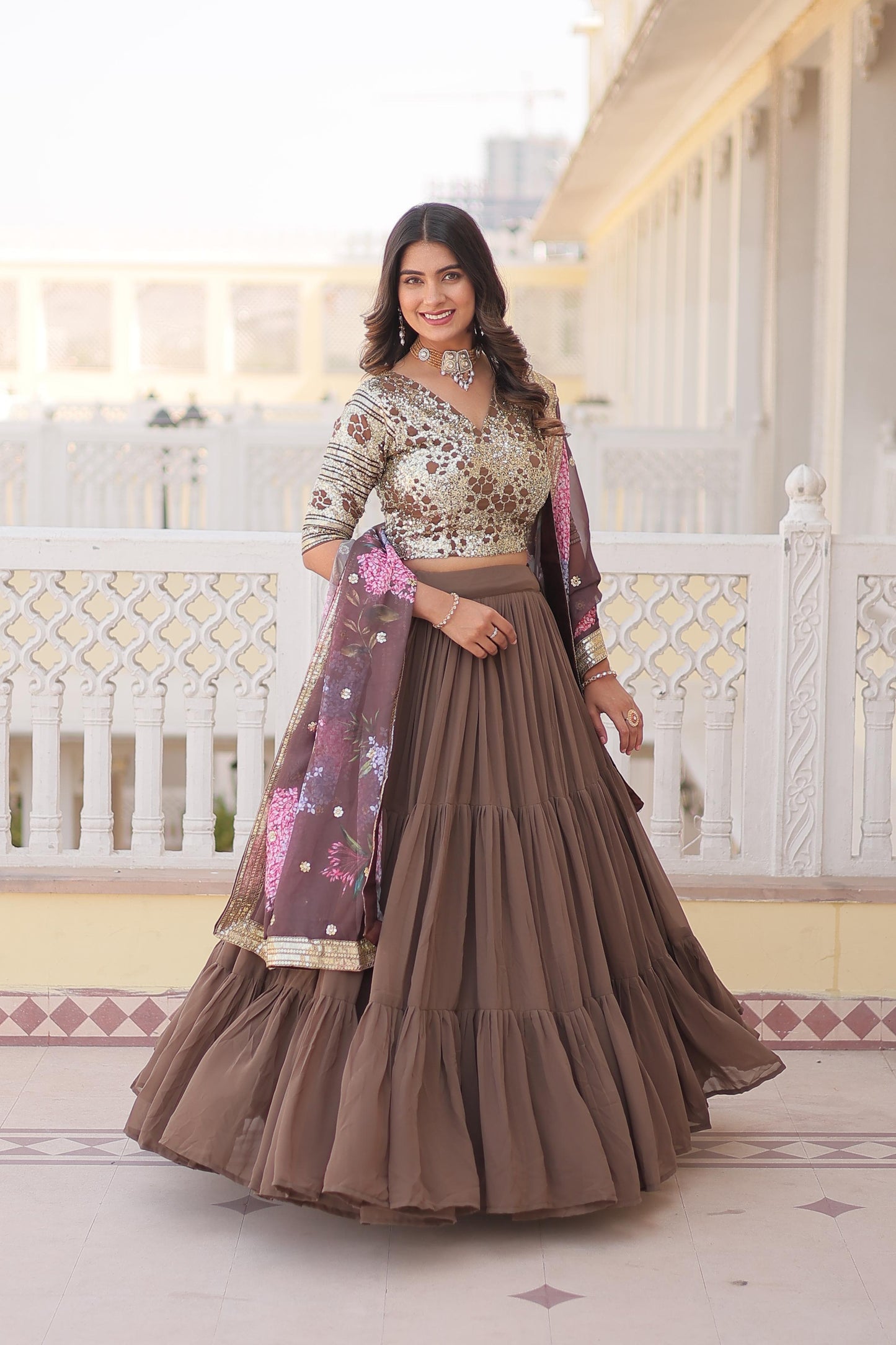 FANCY PARTY  WEAR LEHENGA