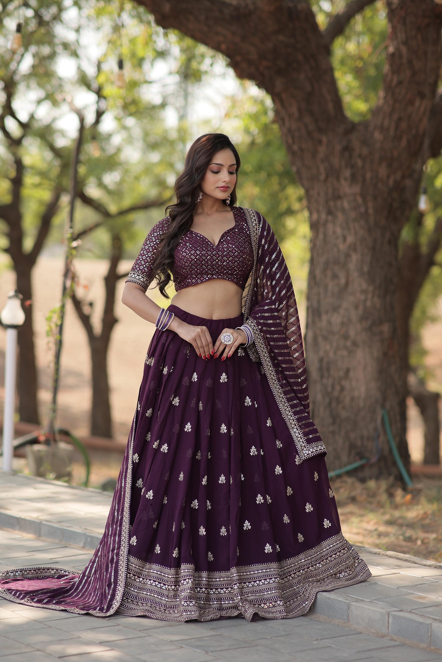 FAUX BLOOMING LEHENGA