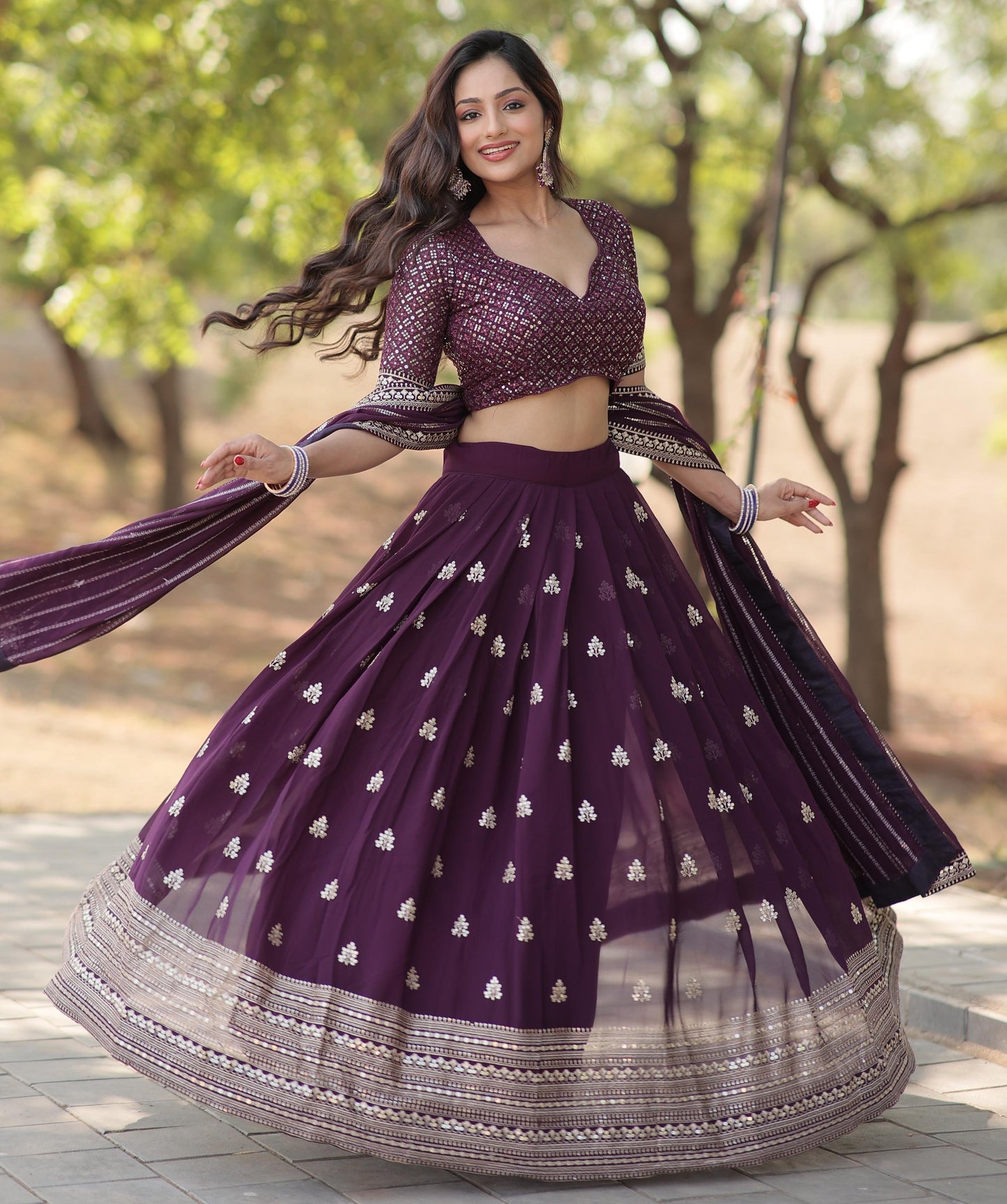 FAUX BLOOMING LEHENGA