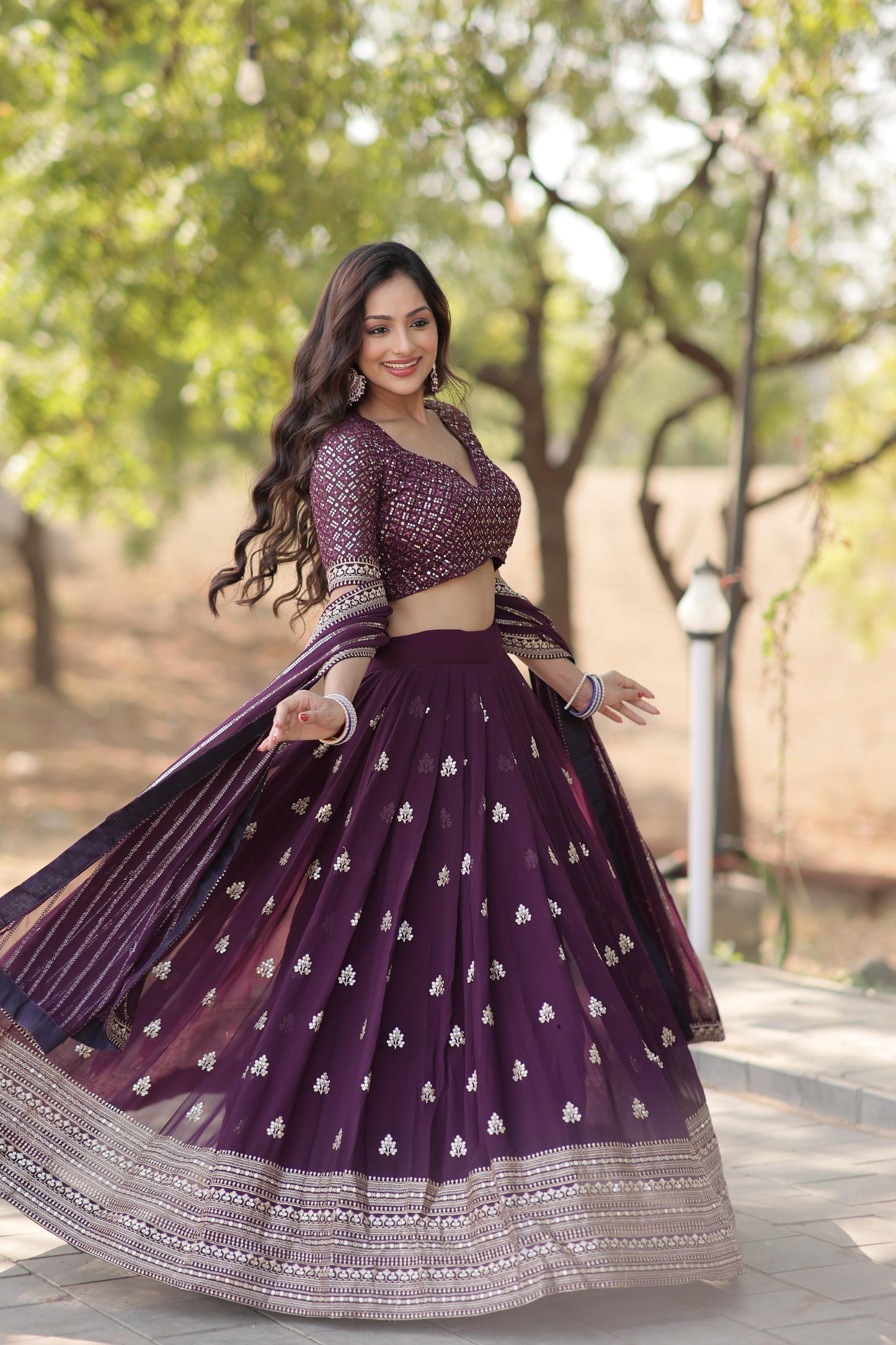 FAUX BLOOMING LEHENGA