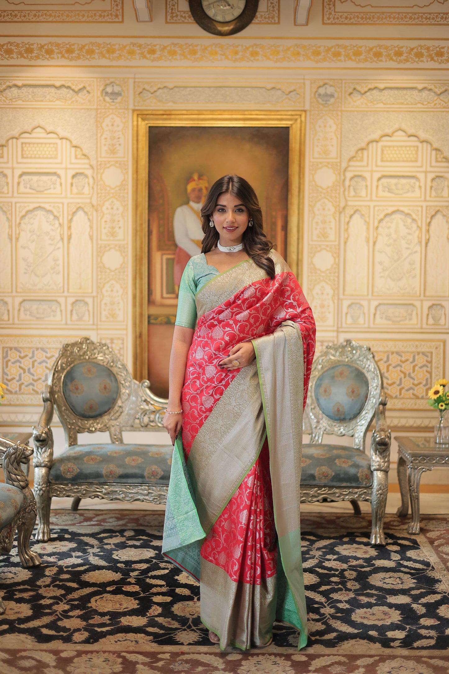 RED COLOR KANJIVARAM SILK WITH ZARI WORK SAREE