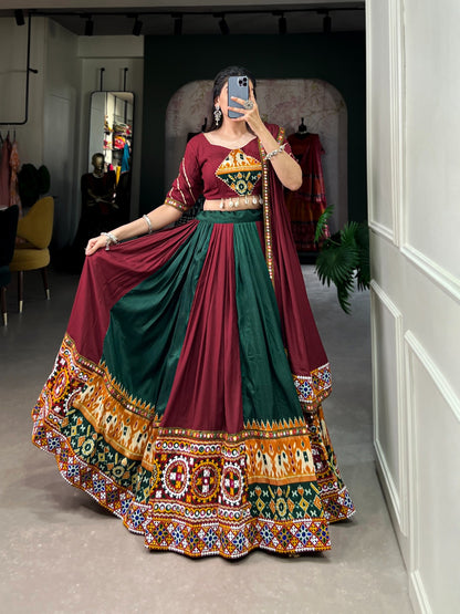 RAYON PRINTED LEHENGA