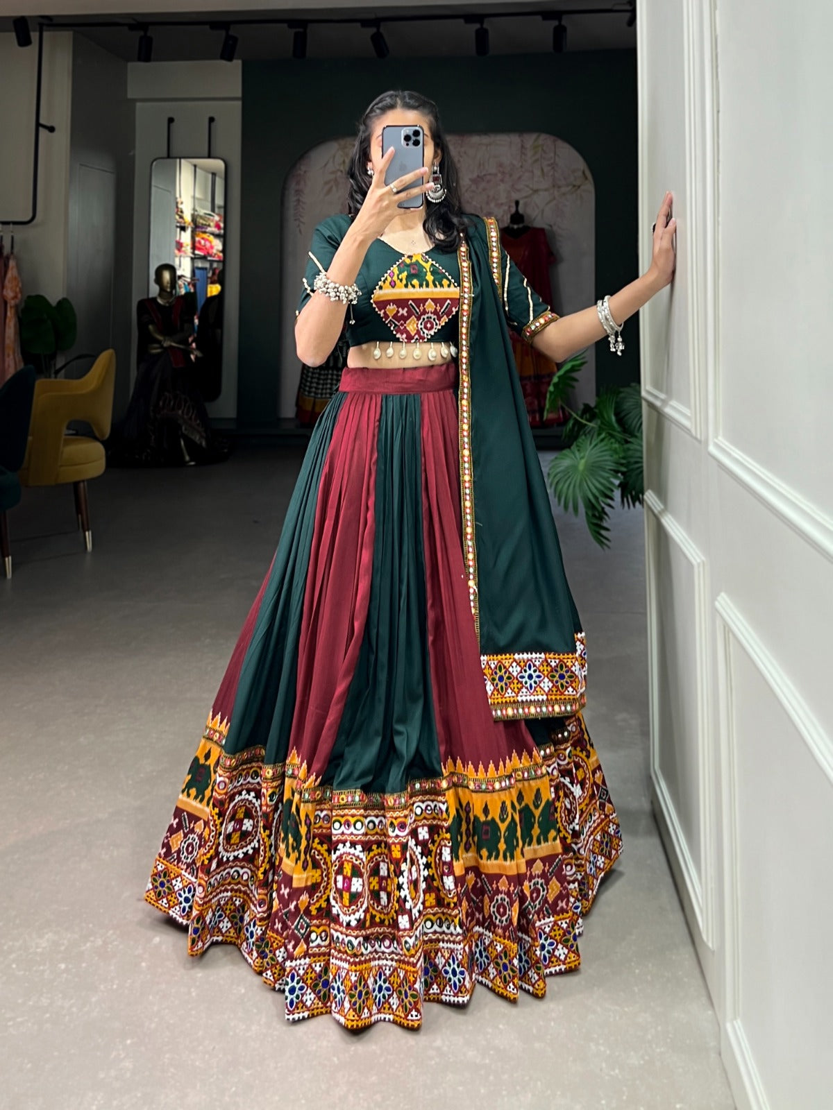 RAYON PRINTED LEHENGA