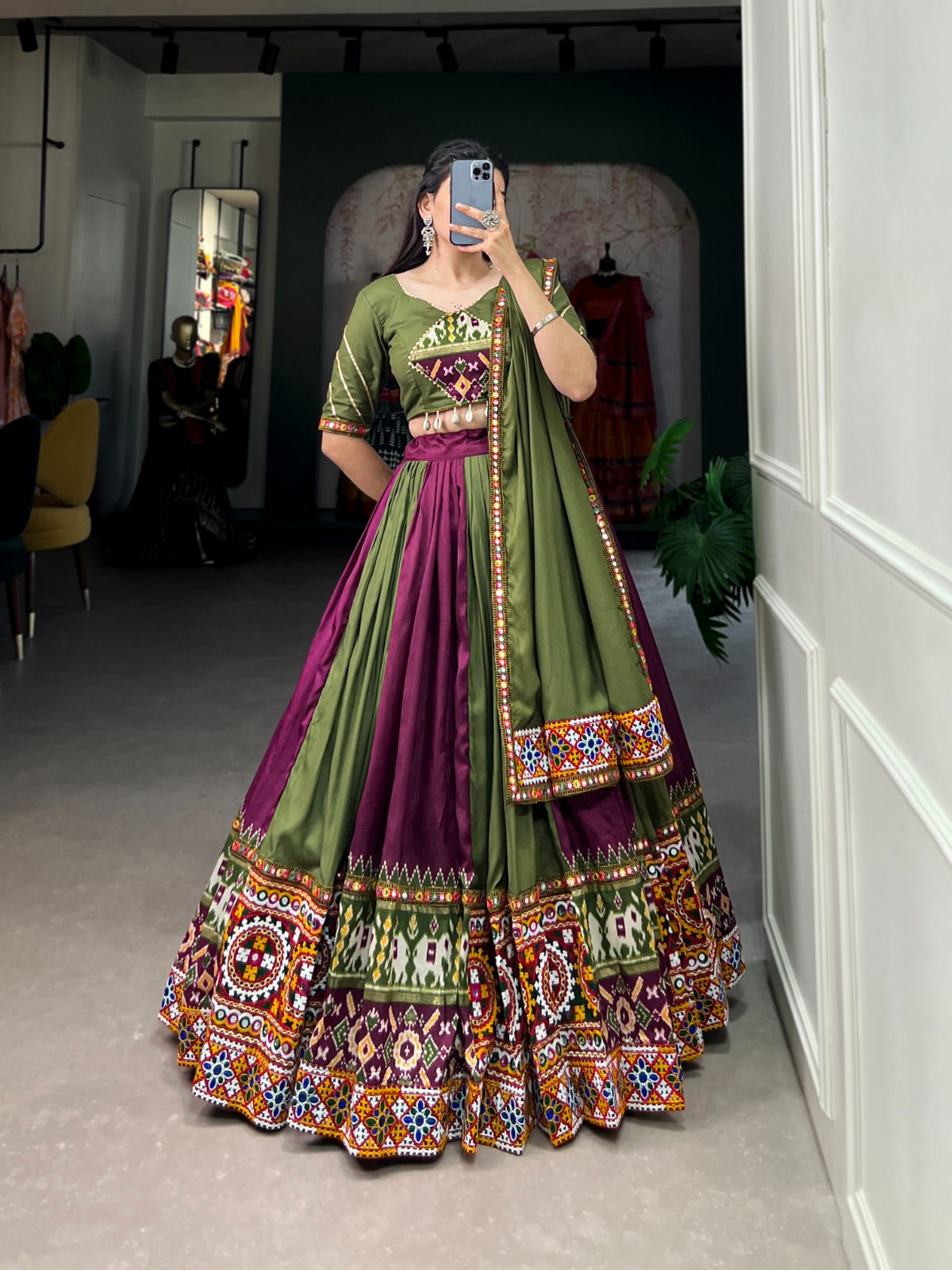 RAYON PRINTED LEHENGA