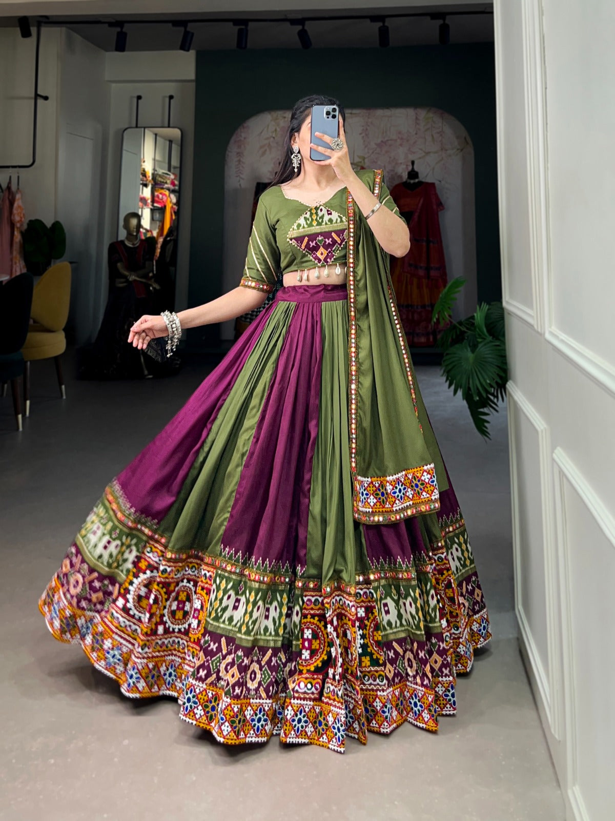 RAYON PRINTED LEHENGA