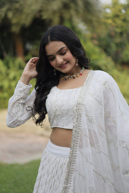 WHITE MAGIC LEHENGA