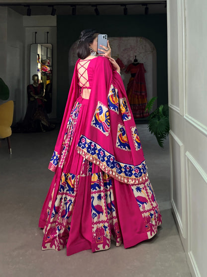 PLAIN WITH PRINTET LEHENGA