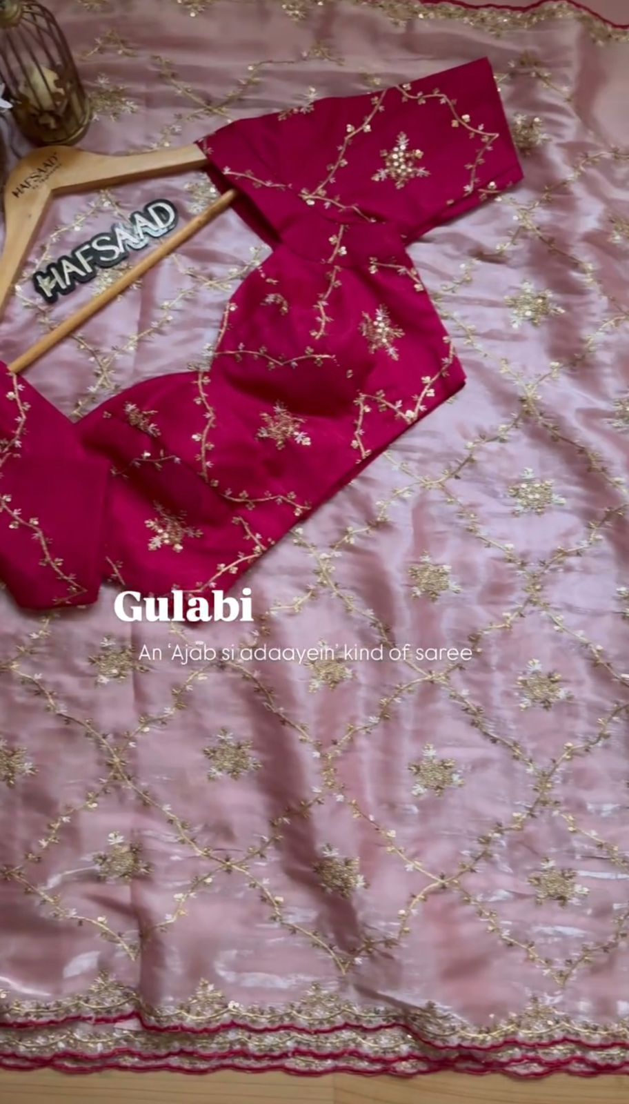 Baby Pink Heavy Zimmy Chu Saree