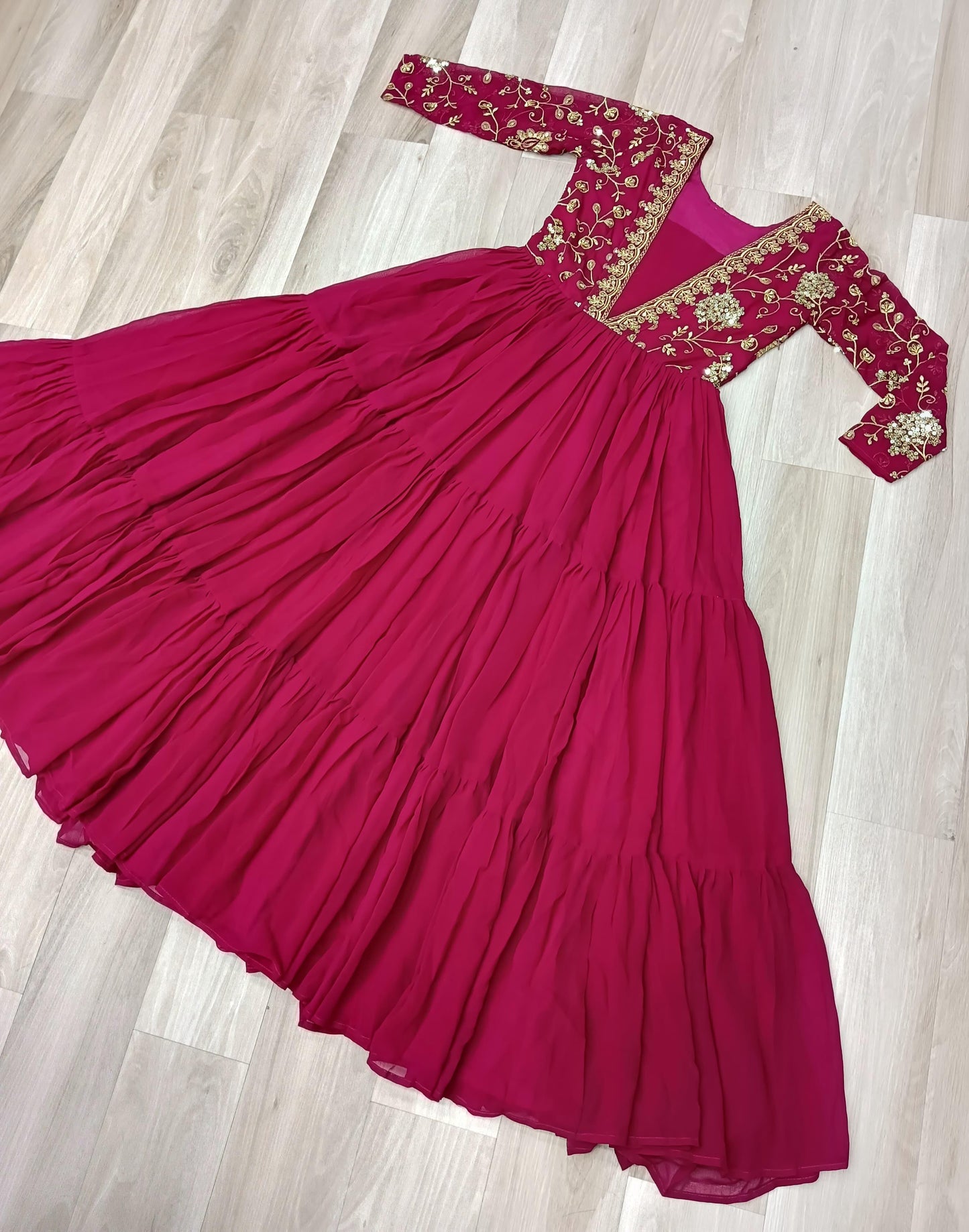 Rani Faux Blooming  Zari Work Gown