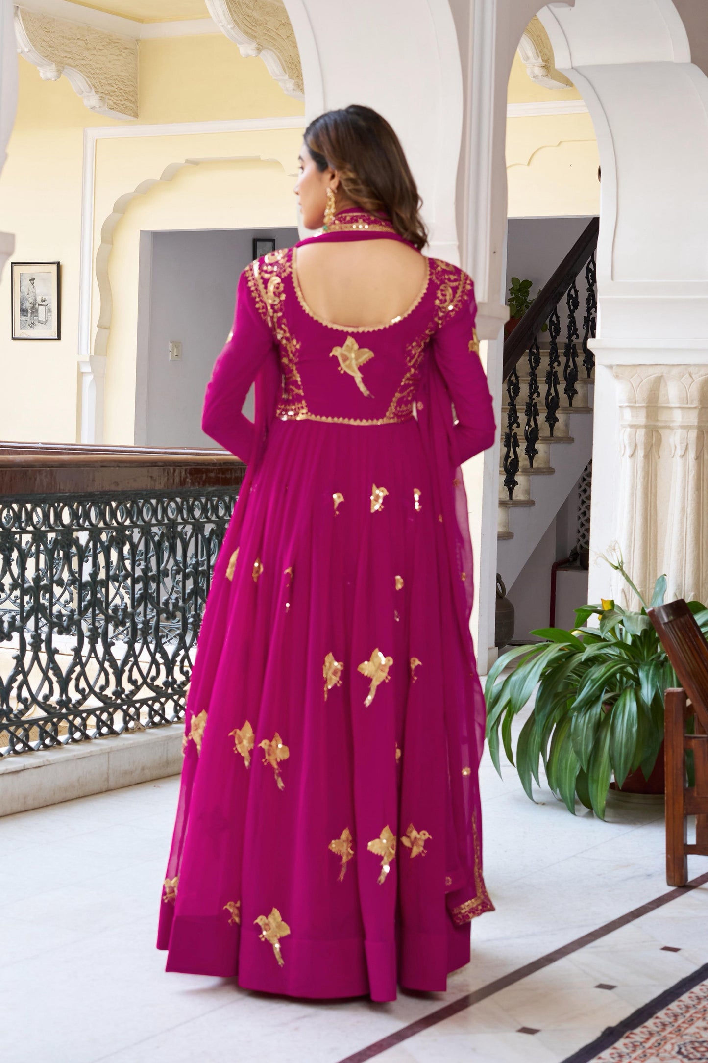 Rama Faux Georgette Thread with Sequins Work 3pc Kurta Set