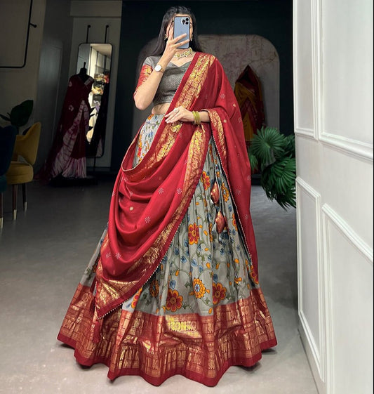 KALAMKARI PRINTED LEHENGA