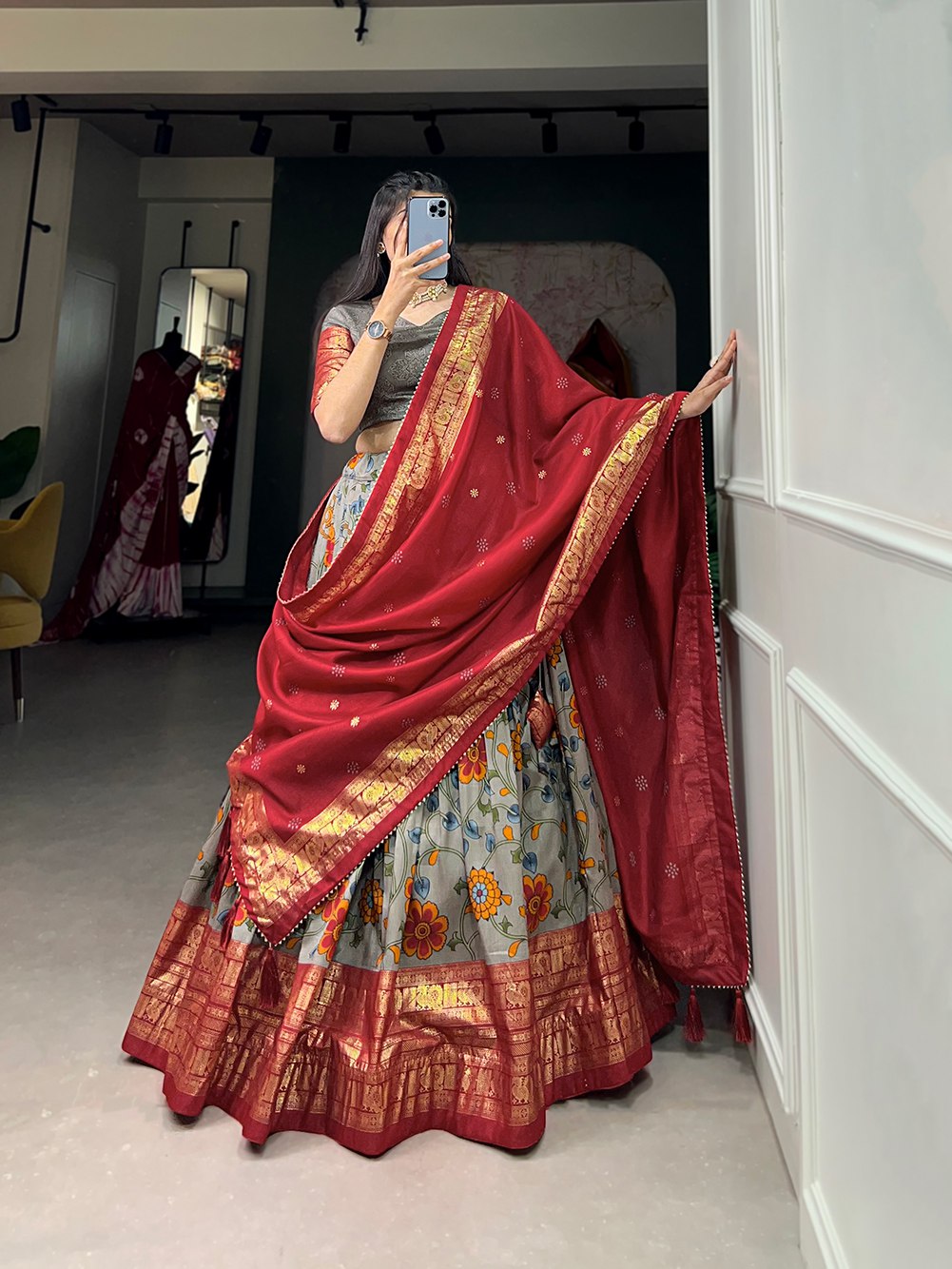 KALAMKARI PRINTED LEHENGA